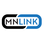 black and blue MNLINK logo